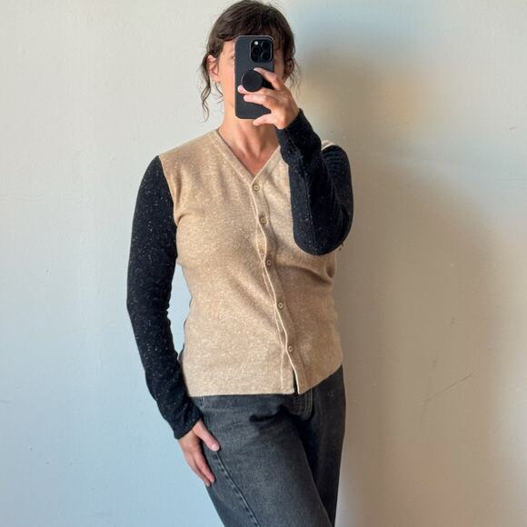 Vintage BRUNELLO CUCINELLI Tri-Color Cashmere Cardigan - Picture 1 of 7
